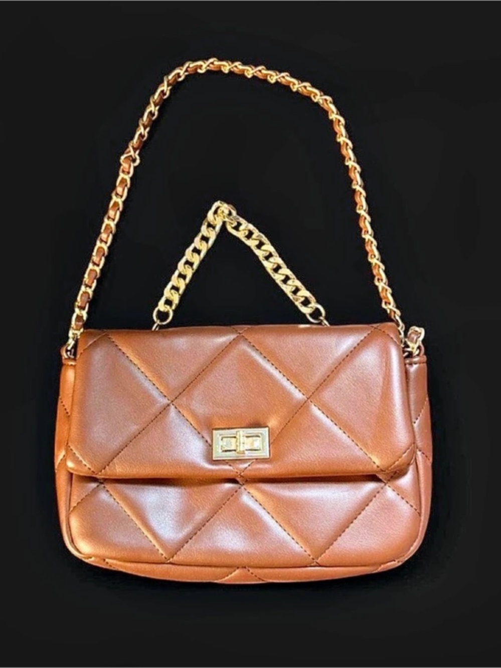 Urban Expressions Quilted Bag in Brown